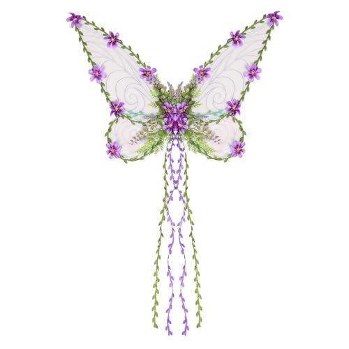 Dekorative Schmetterlingsflügel - Kinderkostüm, magisches Kostüm | Ornament mit 3D - und Pflanzen, weibliches Cosplay, Junge Mädchen Dressing, Partyaccessoires, Karneval, Halloween Festival von Generisch