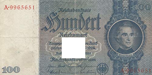 Deutsches Reich Rosenbg: 176a, Udr.- BST. C, Serien: A-B gebraucht (III) 1935 100 Reichsmark (Banknoten für Sammler) von Generisch