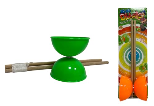 Diabolo Spiel für Kinder Jugendliche und Erwachsene Spiel Diabolo Jonglierung mit Stäbchen aus Holz 30 cm Set Jonglieren Diabolo mit Stäbchen, verschiedene Farben zufällig Diabolo Spiel für Kinder Jugendliche und Erwachsene Spiel Diabolo Jonglierung mit Stäbchen aus Holz 30 cm Set Jonglieren Diabolo mit Stäbchen, verschiedene Farben zufällig von Generisch