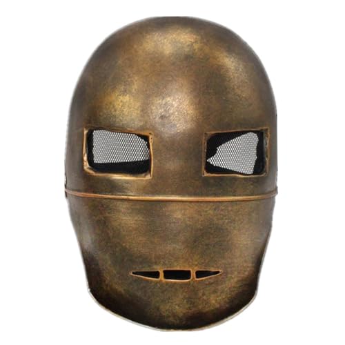 Die erste Generation Roboter Cosplay Maske Harz Halloween Tanzparty Kostüm Maske Requisiten (Kupfer) von Generisch