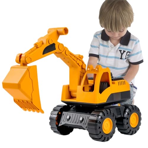 Digger Toy - Kinder Bagger Spielzeug | Trägheit Angetriebenes Baufahrzeug Mit Freilaufaktion | Realistisches Baggerspielzeug, Pädagogischer Push & Go Car, Langlebige Sandküchenspielzeug Für Kleinkinde von Generisch