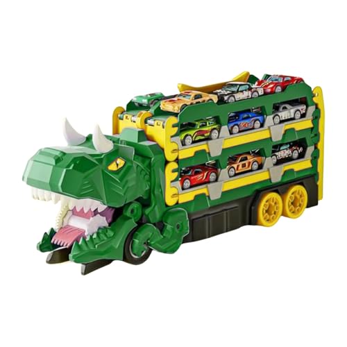 Dinosaur Transport Truck, Transport Track Dinosaur Vehicle Toy, Hauler Transform Race Vehicles Toys with 18 Car for Kids, Birthday 40x17x10.5cm von Generisch