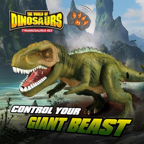 Dinosaurier Fernbedienung Spielzeug,Elektronisches Dinosaurier Spielzeug mit Licht Sprühbrüllen | Elektronisches Laufendes Für Mädchen Geburtstag Weihnachten Geschenkidee von Generisch