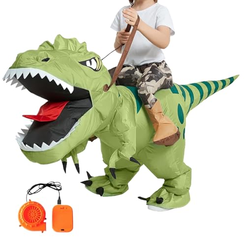 Dinosaurier-Kostüm für Erwachsene | Dinosaurier-Kostüm für Halloween und Karneval, lustiger Overall zum Reiten für Halloween Party Cosplay Schule Themenparks Geburtstag Dinosaurier-Kostüm für Erwachsene | Dinosaurier-Kostüm für Halloween und Karneval, lustiger Overall zum Reiten für Halloween Party Cosplay Schule Themenparks Geburtstag von Generisch