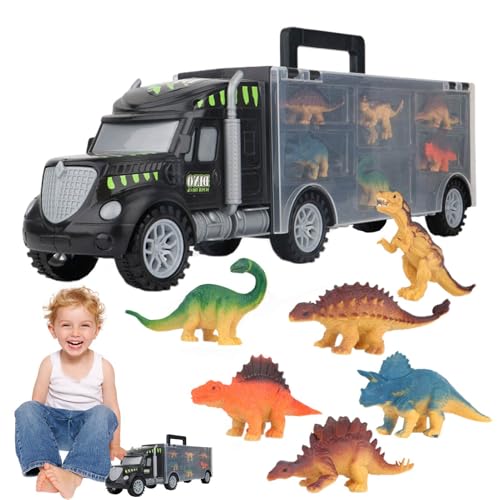 Dinosaurier-LKW-Spielzeug,Dinosaurier-Transport-LKW|Fahrzeuge Spielset Dinosaurier Figuren Transport LKW - Pädagogische Dino-Figuren, Träger-Aktivitätsspielset, Spaß für Geburtstag, Kindertag, Ernte Dinosaurier-LKW-Spielzeug,Dinosaurier-Transport-LKW|Fahrzeuge Spielset Dinosaurier Figuren Transport LKW - Pädagogische Dino-Figuren, Träger-Aktivitätsspielset, Spaß für Geburtstag, Kindertag, Ernte von Generisch