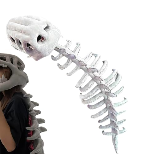 Dinosaurier-Skelett-Kostüm, Dinosaurier-Totenkopfschmuck und Wirbelsäule-Kostüm für Erwachsene, Halloween, Cosplay, Halloween-Partys, Cosplay-Outfit für Rollenspiele, Bühnenauftritte, Versammlungen Dinosaurier-Skelett-Kostüm, Dinosaurier-Totenkopfschmuck und Wirbelsäule-Kostüm für Erwachsene, Halloween, Cosplay, Halloween-Partys, Cosplay-Outfit für Rollenspiele, Bühnenauftritte, Versammlungen von Generisch