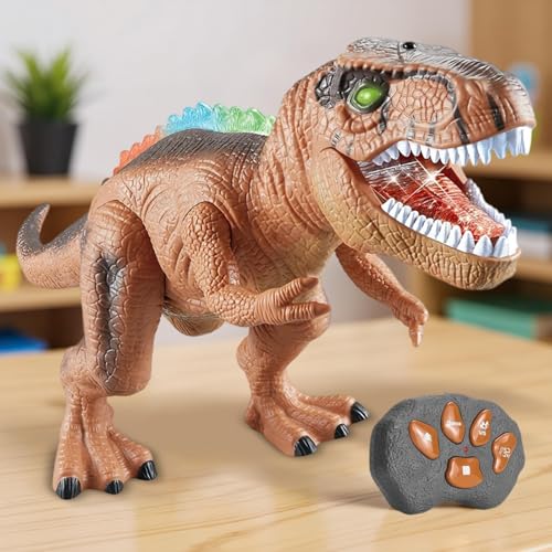 Dinosaurier Spielzeug | Fernbedienung Dinosaurier Mit Licht Sprühgeräusch Für Kinder,Elektronisches Laufendes Spielzeug Für Mädchen Geburtstag Weihnachten Geschenkidee von Generisch