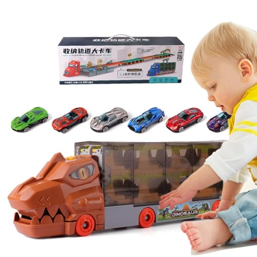 Dinosaurier-Spielzeugauto, Dinosaurier-LKW-Transporter | Tragbares LKW-Auto-Spielzeug, faltbar,Dinosaurier-Spielzeug für Kinder, Transport-LKW, Schienen-Trägerfahrzeuge, Spielzeug für Kinder, unterhal Dinosaurier-Spielzeugauto, Dinosaurier-LKW-Transporter | Tragbares LKW-Auto-Spielzeug, faltbar,Dinosaurier-Spielzeug für Kinder, Transport-LKW, Schienen-Trägerfahrzeuge, Spielzeug für Kinder, unterhal von Generisch