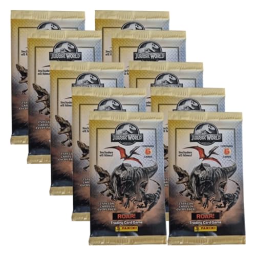 Dinosaurier Trading Cards Roar! | 10x Booster | Sammelkarten Set für Kinder & Erwachsene von Generisch
