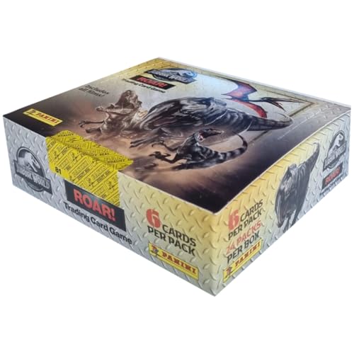 Dinosaurier Trading Cards Roar! | 1x Display + 24x Booster | Sammelkarten Set für Kinder & Erwachsene von Generisch