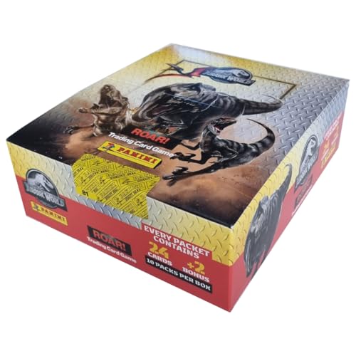 Dinosaurier Trading Cards Roar! | 1x Fat Pack Display 10x Fat Packs | Sammelkarten Set für Kinder & Erwachsene von Generisch