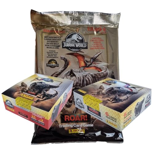 Dinosaurier Trading Cards Roar! | Mega Bundle | 1xStarterpack + 24 Booster Display + Fat Pack Display von Generisch