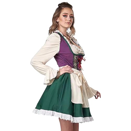 Dirndl - Modern Fit Traditionelles Bayerisches Bier Deutsches Dirndl | Bierfest Cosplay Oktoberfest Halloween Outfits für Maskerade Karneval Dirndl - Modern Fit Traditionelles Bayerisches Bier Deutsches Dirndl | Bierfest Cosplay Oktoberfest Halloween Outfits für Maskerade Karneval von Generisch