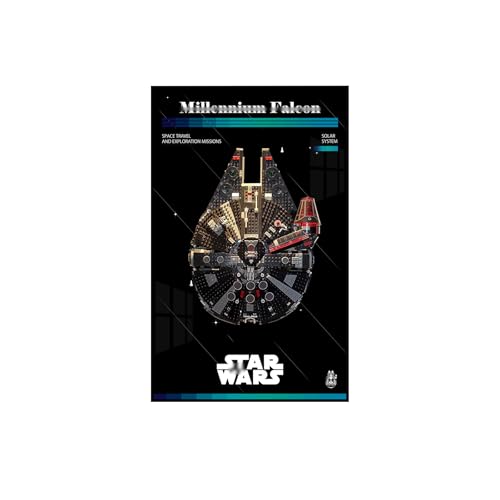 Display Wall Panel for LEGO 75389/75257 Millenhnlum Falacon, Building Blocks Wall Photo Frame, Storage Decorative Backboard 75389/75257 (Wall Panel Only) (Option B) von Generisch