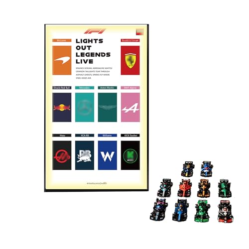 Display Wallboard for Lego 2025 speed susper raclng car model, LED Display Wall Panel for 77242-77251 Building Block Model, Art Wall Mount Frame (no model) (Type A+LED) von Generisch