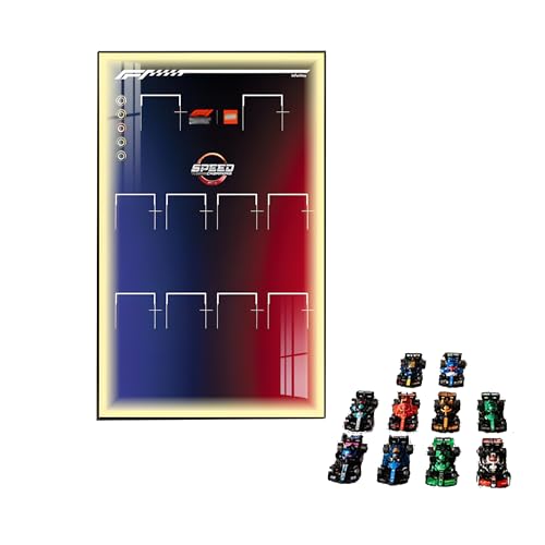 Display Wallboard for Lego 2025 speed susper raclng car model, LED Display Wall Panel for 77242-77251 Building Block Model, Art Wall Mount Frame (no model) (Type C+LED) von Generisch