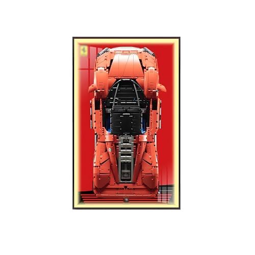 Display Wallboard für L-e*g-o Technic für Fer-rari Day-tona SP3 42143, für Rennwagen im Maßstab 1:8, kompatibel mit L-e*g-o für Fer-rari Cars (nur Display-Wallboard) (Licht, C) von Generisch