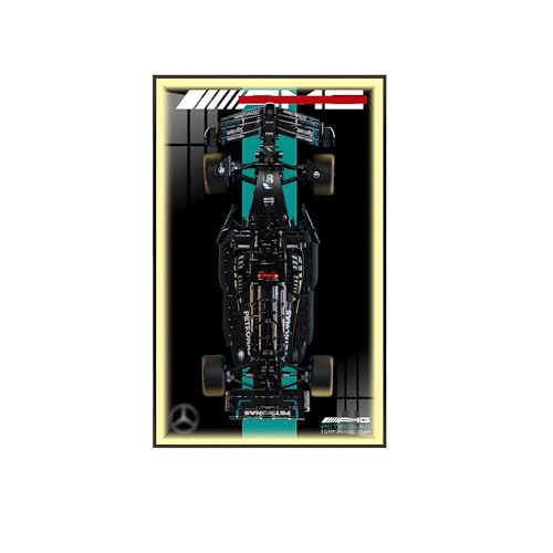 Display Wallboard für Le-go-a Technic für Mer-cedes-AMG F1 W14 E Rennwagen, kompatibel mit L-e*g-o Mer-cedes-AMG F1, für L-e*g-o Auto Wandhalterung, nur Wallboard (Licht) von Generisch