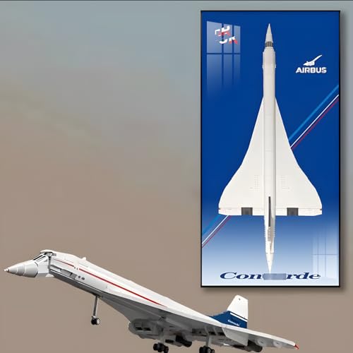 Display Wandboard Wandhalterung für LE-GO 10318 Concorrde Kompatibel mit Le-go Auto Haken Halterung Wandmontage Geschenkideen Dekoration (kein Modell) (A) von Generisch