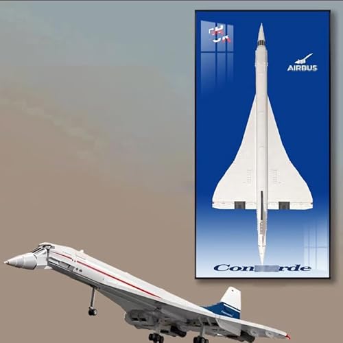 Display Wandboard Wandhalterung für LE-GO 10318 Concorrde Kompatibel mit Le-go Auto Haken Halterung Wandmontage Geschenkideen Dekoration (kein Modell) (B) von Generisch