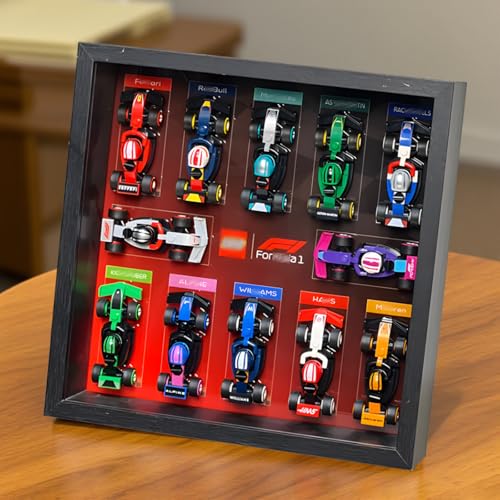 Display Wandboard Wandhalterung für LE-GO 71049 für F1 M-i-n-i Raciing mit Le-go Haken Halterung Wandmontage Geschenkideen Dekoration (kein Modell) (Schwarz) von Generisch