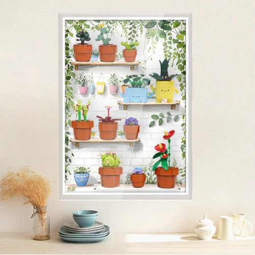 Display Wandboard Wandhalterung für LE-GO für 10329 10349 mit Le-go Hakenhalterung, Wandmontage, Geschenkideen, Dekoration (kein Modell) (Schautafel + Staubschutz) von Generisch