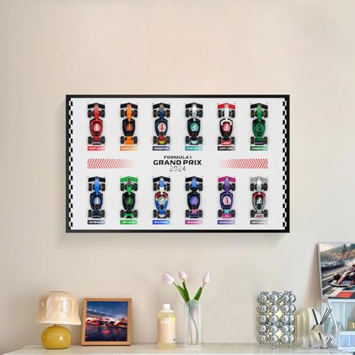 Display-Wandhalterung anwendbar für Le-Go 71049 Lottery F1 Rennwagen-Modell, staubdichter Sammlungs-Bilderrahmen, für Autoliebhaber, nur Display-Wandtafel (ohne Staubschutz) von Generisch