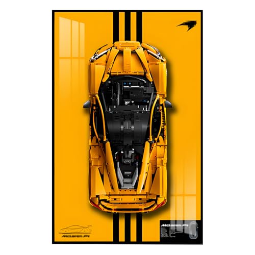 Display-Wandhalterung für Le-Go Technic 42172 P1 Rennbaustein-Modell, zum Präsentieren von Bilderrahmen, Dekorieren von Räumen oder Sammeln, 50 x 80 cm, nur Display-Wandtafel (Option A) von Generisch