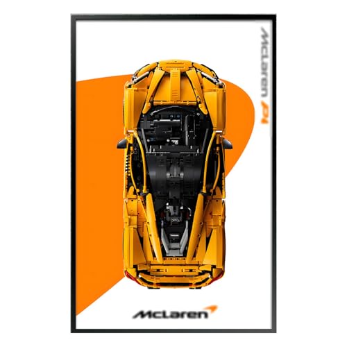 Display-Wandhalterung für Le-Go Technic 42172 P1 Rennbaustein-Modell, zum Präsentieren von Bilderrahmen, Dekorieren von Räumen oder Sammeln, 50 x 80 cm, nur Display-Wandtafel (Option E) von Generisch