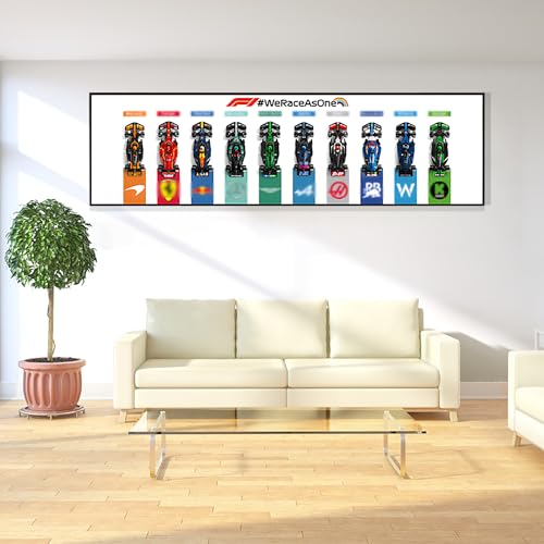Display-Wandpaneel, anwendbar für 2025 Speed Supeer Raciang Auto F1-Serie (77242-77251) Bausteine, Schautafel für LEGO Kollektion, dekorative Hintergrundplatte, Wand-Bilderrahmen (kein Modell) von Generisch