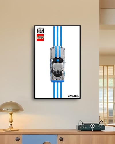 Display-Wandtafel für Lego 42210 Auto, Wand-Bilderrahmen, kann als Wohnzimmerhintergrund aufgehängt werden, dekoratives Wandbild, Wandpaneel für 42210, 50 x 80 cm, kein Modell (Stil A) von Generisch
