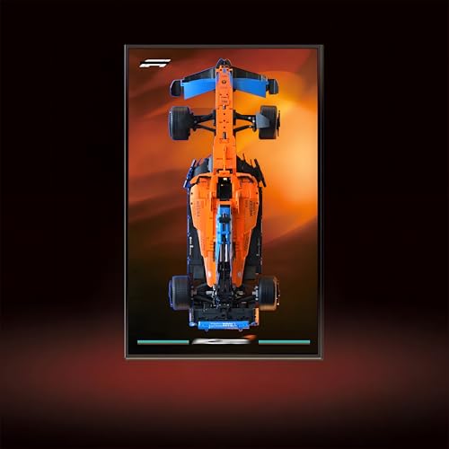 Displaywand für L-e*g-o Technic Car F1 für Mc-Laren For-mula 1 42141, kompatibel mit L-e*g-o, 50*80cm, Wandhalterung (B,Basic) von Generisch