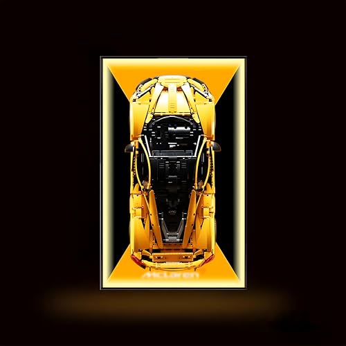 Displaywand für L-e*g-o Technic für Mc-Laren P1 Hy-percar 42172, kompatibel mit L-e*g-o für Mc-Laren P1, für L-e*g-o Auto-Wandhalterung, nur Wallboard (A,Light) von Generisch