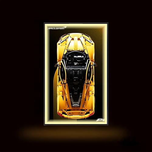 Displaywand für L-e*g-o Technic für Mc-Laren P1 Hy-percar 42172, kompatibel mit L-e*g-o für Mc-Laren P1, für L-e*g-o Auto-Wandhalterung, nur Wallboard (B,Light) von Generisch
