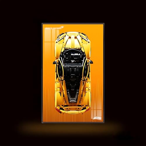 Displaywand für L-e*g-o Technic für Mc-Laren P1 Hy-percar 42172, kompatibel mit L-e*g-o für Mc-Laren P1, für L-e*g-o Auto-Wandhalterung, nur Wallboard (C,Basic) von Generisch