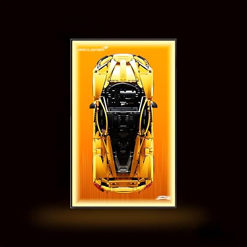 Displaywand für L-e*g-o Technic für Mc-Laren P1 Hy-percar 42172, kompatibel mit L-e*g-o für Mc-Laren P1, für L-e*g-o Auto-Wandhalterung, nur Wallboard (C,Light) von Generisch