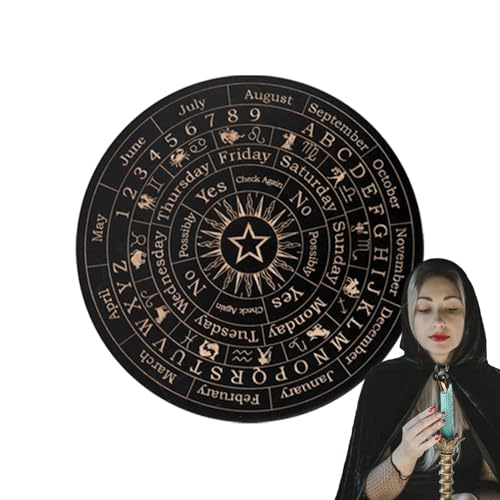 Divination Board Dowsing | Holz Wahrsageplättchen Nachrichtenbrett Mit Buchstaben | Spielbrett Für Séancen Gesellschaftsspiel Wahrsagebrett Für Feiern Und Zusammenkünfte von Generisch