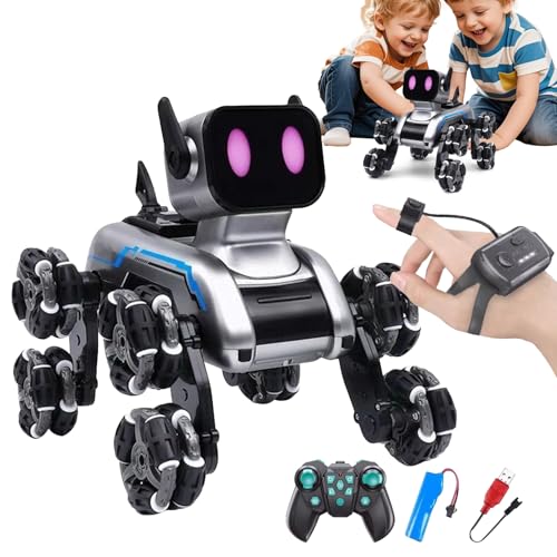 Dog Del Fernbedienung – Intelligentes Spielzeug mit acht Rädern für Kinder | PAT INTERACTION RC für Wohnzimmer Play | Robotischer Begleithund mit Lichtern Geräuschbewegungen Dog Del Fernbedienung – Intelligentes Spielzeug mit acht Rädern für Kinder | PAT INTERACTION RC für Wohnzimmer Play | Robotischer Begleithund mit Lichtern Geräuschbewegungen von Generisch
