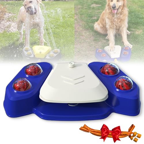 Dog Sprinkler for Outdoor, Paw-Activated Large Dog Water Fountain, with Adjustable Spray Pet Water, for Play and Drinking in Outdoor Garden Yard for Dog (Blue) von Generisch