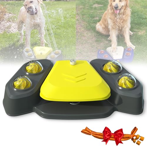 Dog Sprinkler for Outdoor, Paw-Activated Large Dog Water Fountain, with Adjustable Spray Pet Water, for Play and Drinking in Outdoor Garden Yard for Dog (Gray) von Generisch