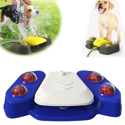 Dog Sprinkler for Outdoor,Paw-Activated Large Dog Water Fountain with Adjustable Spray Pet Water Toys, Outside Doց Sprinkle𝗋 Toy for Play and Drinking (Blue) von Generisch