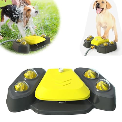 Dog Sprinkler for Outdoor,Paw-Activated Large Dog Water Fountain with Adjustable Spray Pet Water Toys, Outside Doց Sprinkle𝗋 Toy for Play and Drinking (Gray) von Generisch