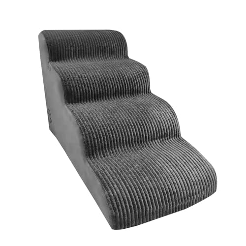 Dog Steps Bed | Pet Stairs | Non-Slip Pet Stairs | Indoor Flexible Cat Ramp For High Bed | Dog Steps For Bed | Removable And Washable Training Ladder | 4 Tiers High Density Foam Pet Stairs For Couch, Dog Steps Bed | Pet Stairs | Non-Slip Pet Stairs | Indoor Flexible Cat Ramp For High Bed | Dog Steps For Bed | Removable And Washable Training Ladder | 4 Tiers High Density Foam Pet Stairs For Couch, von Generisch