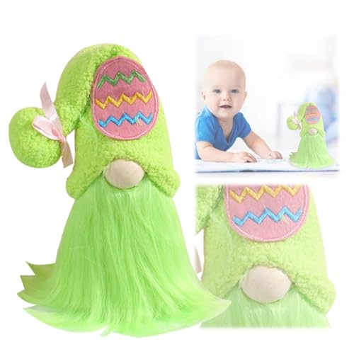 Doll Costume Niedliches Set mit Osterzwergen, Hasen und Feenfiguren für den Garten – handbemalte Osterdekoration aus Kunstharz für den Tisch zu Hause oder Doll Costume (G, 25cm) von Generisch