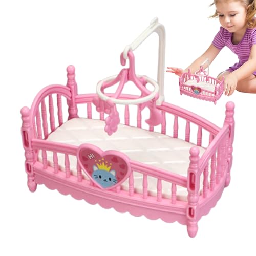 Doll House Babybett - Miniaturbaby Kinderbett, Puppenhaus Kinderzimmerbett Möbel, Babypuppenbett | Holzbaby -Kinderbett -Accessoire, Tat Spiel Schlafzimmer Set, Winziges Bettdekor Für Kinder Imaginati Doll House Babybett - Miniaturbaby Kinderbett, Puppenhaus Kinderzimmerbett Möbel, Babypuppenbett | Holzbaby -Kinderbett -Accessoire, Tat Spiel Schlafzimmer Set, Winziges Bettdekor Für Kinder Imaginati von Generisch