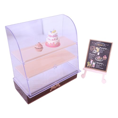 Doll House Bakery Display, Miniaturbrot Display - Bread Shop Model Cabinet,Hand Craft Playhouse Grocery Store Ornament für Ostercamping -Reise Fantasie von Generisch