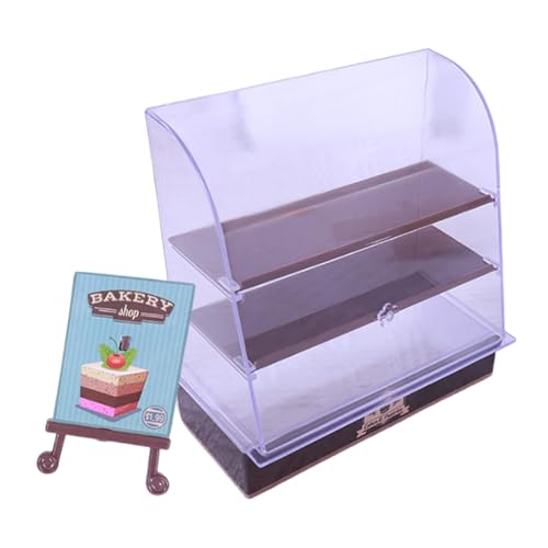 Doll House Bakery Display, Miniaturbrot Display - Bread Shop Model Cabinet | Hand Craft Playhouse Grocery Store Ornament für Ostercamping -Reise Fantasie von Generisch