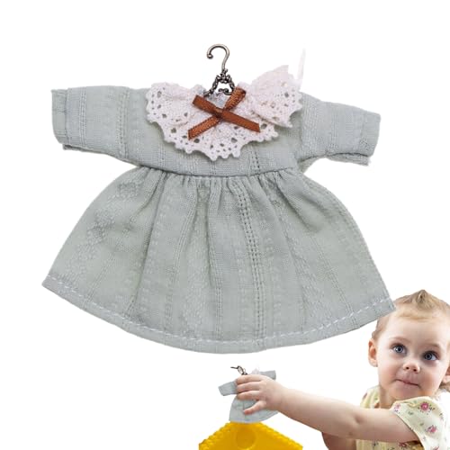 Doll House Clothes, Miniature Dress Costume, Tiny Toy Outfit, Cute Stuffed Accessory, Collectible Doll Apparel, (1 Piece Pink), Small Plaything and Use von Generisch