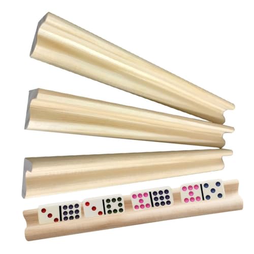 Domino-Halter Mit Mexikanischem Zug - Set Mit 4 Tragbaren Kleinen Massiven Holzhalterungen, Domino Holder Holz, Racks Tabletts Halter Premium Für Teenager, Freunde, Erwachsen Domino-Halter Mit Mexikanischem Zug - Set Mit 4 Tragbaren Kleinen Massiven Holzhalterungen, Domino Holder Holz, Racks Tabletts Halter Premium Für Teenager, Freunde, Erwachsen von Generisch