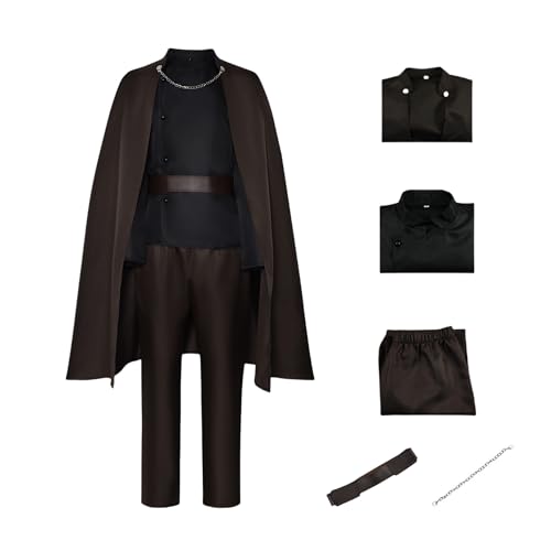 Dooku-Kostüm, Cosplay, Windus Feind, Cosplay-Outfits, Dooku-Hemd, Kostüm-Set mit Robe und Gürtel für Halloween, Karneval, Party (Braun, Größe 3XL) von Generisch